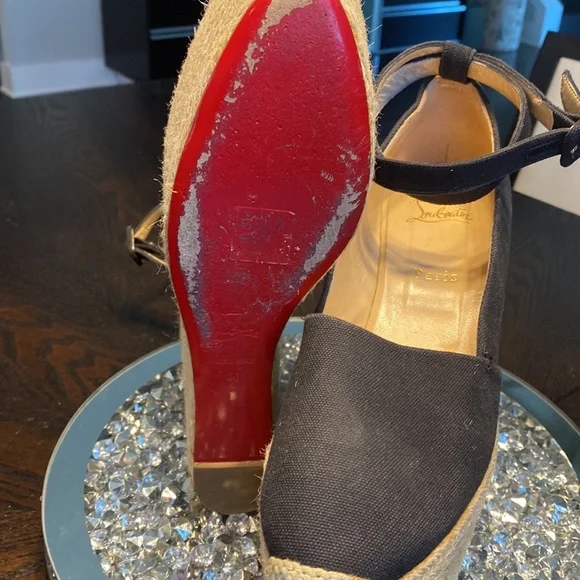 Christian Lou Boutin size 9.5 Black Heels - Picture 2 of 3